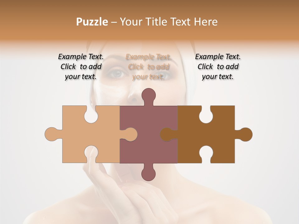 Creams Purity Woman PowerPoint Template