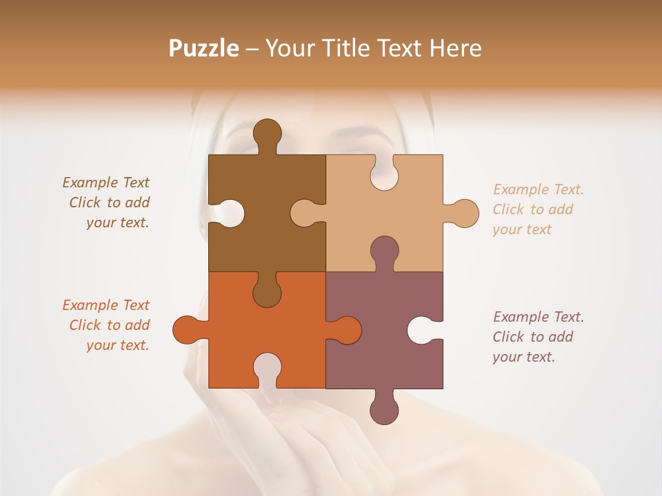 Creams Purity Woman PowerPoint Template