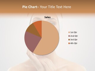 Creams Purity Woman PowerPoint Template