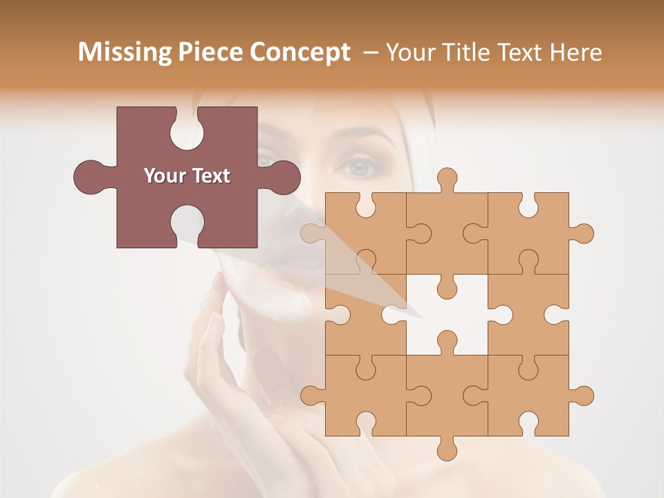 Creams Purity Woman PowerPoint Template