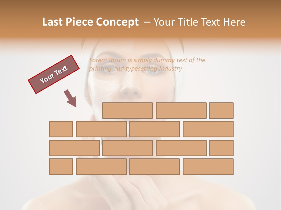 Creams Purity Woman PowerPoint Template
