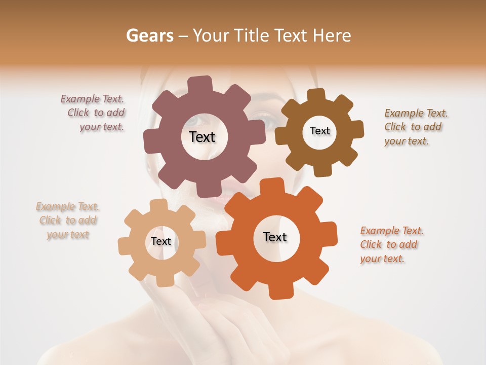 Creams Purity Woman PowerPoint Template