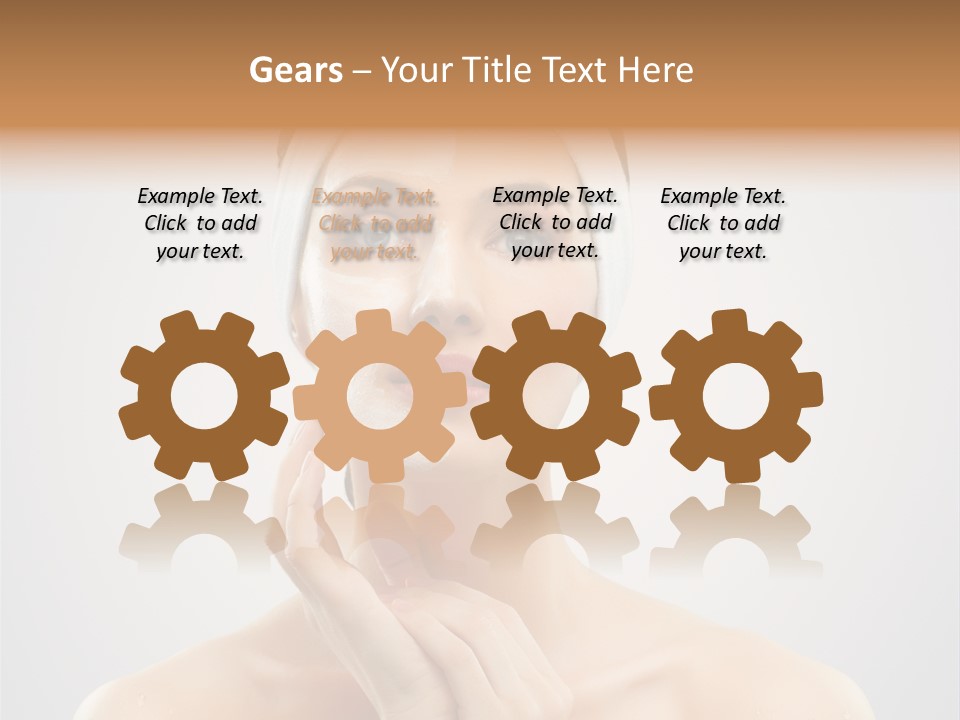 Creams Purity Woman PowerPoint Template