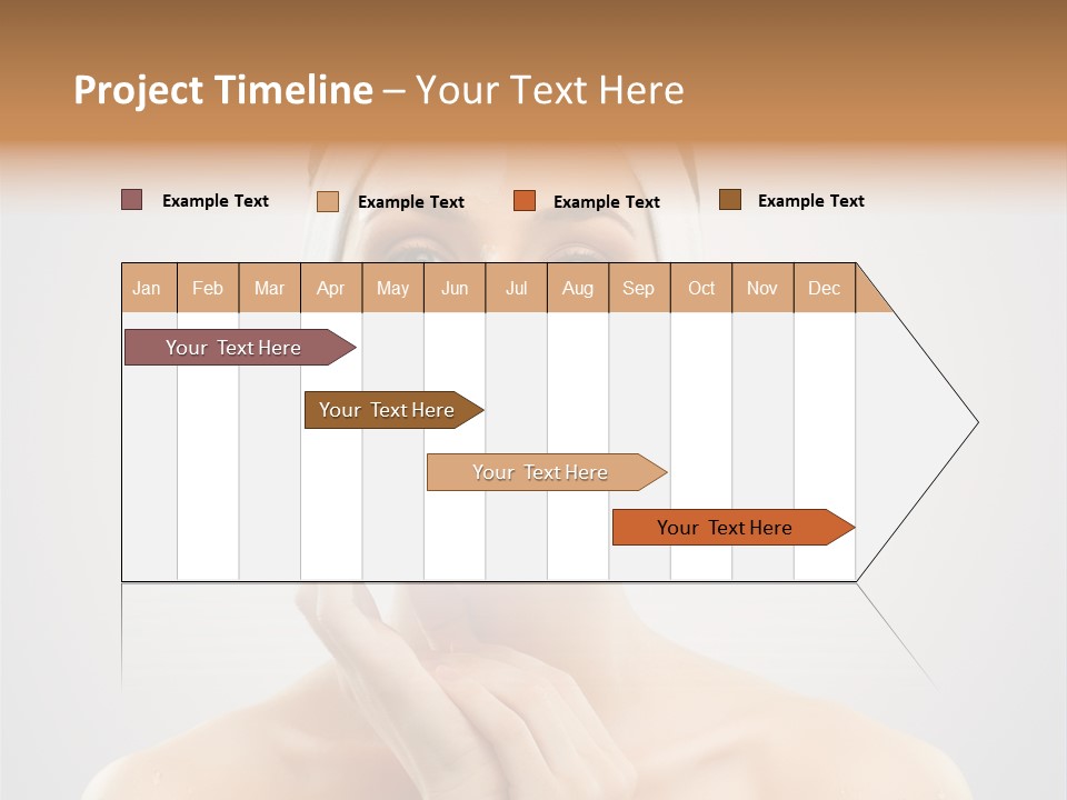 Creams Purity Woman PowerPoint Template