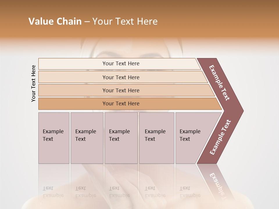 Creams Purity Woman PowerPoint Template