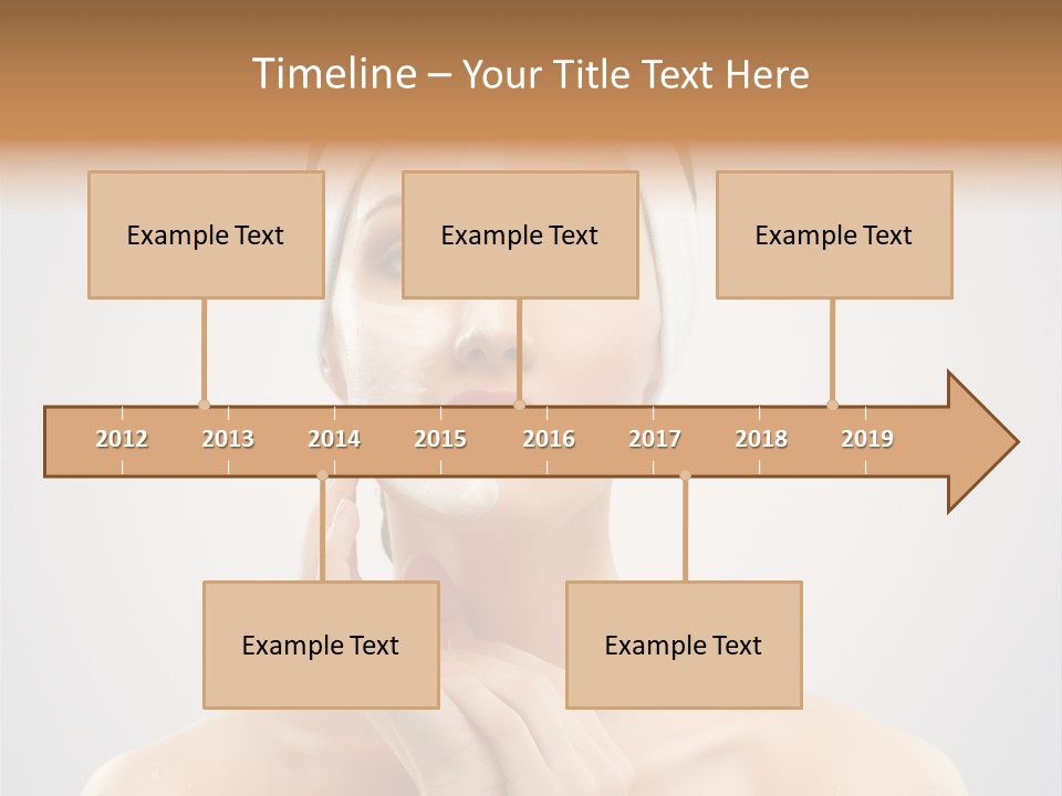 Creams Purity Woman PowerPoint Template