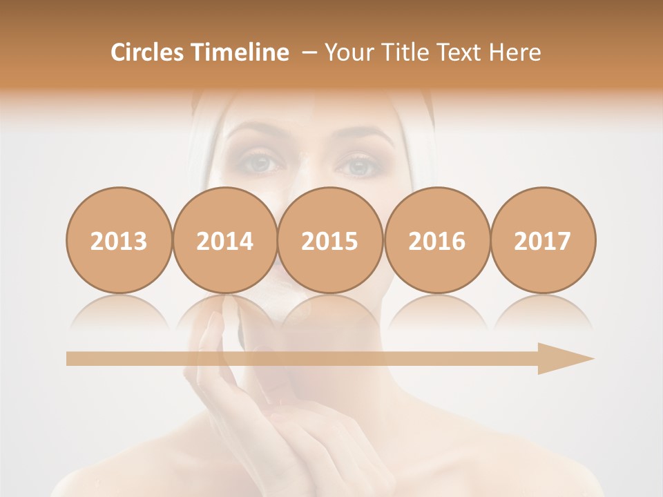 Creams Purity Woman PowerPoint Template