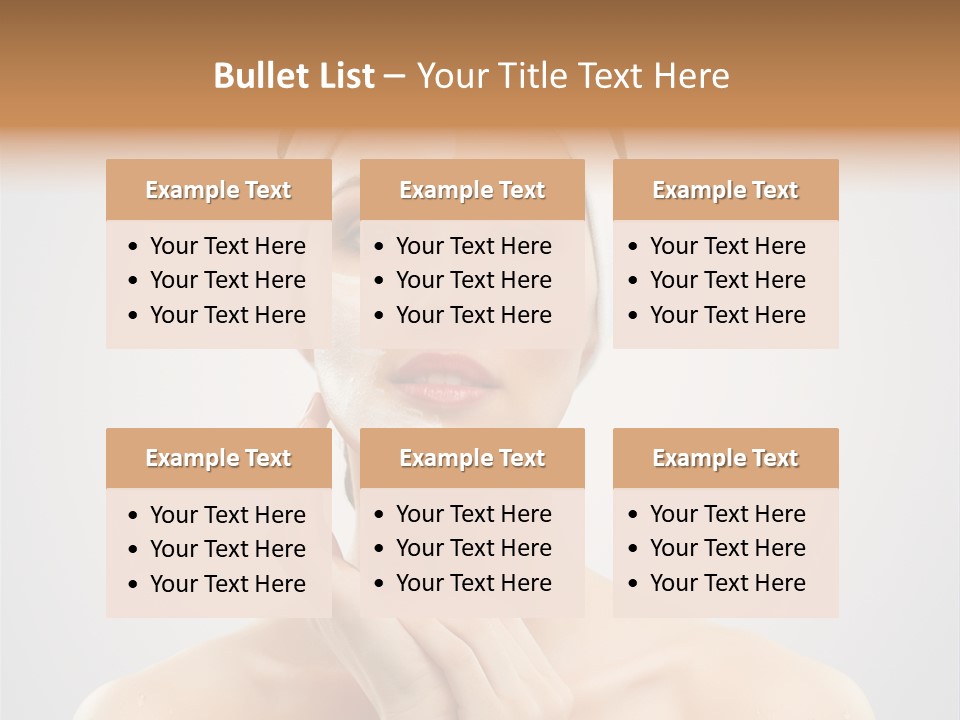 Creams Purity Woman PowerPoint Template