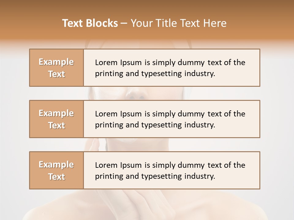 Creams Purity Woman PowerPoint Template