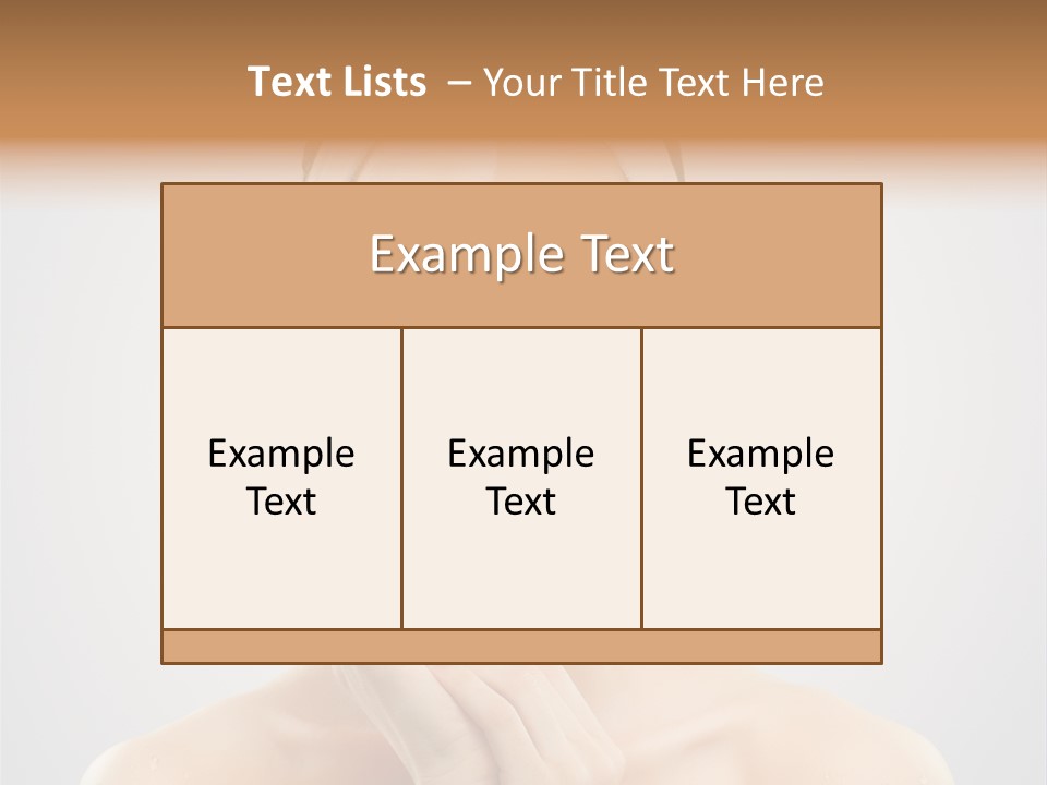 Creams Purity Woman PowerPoint Template