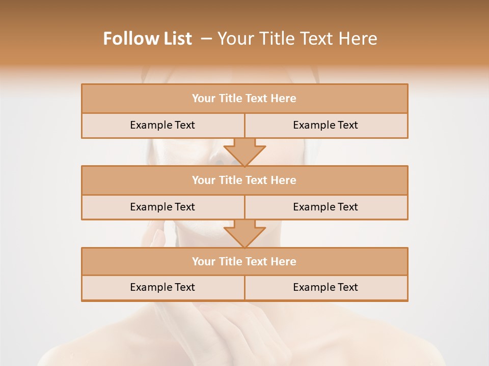 Creams Purity Woman PowerPoint Template