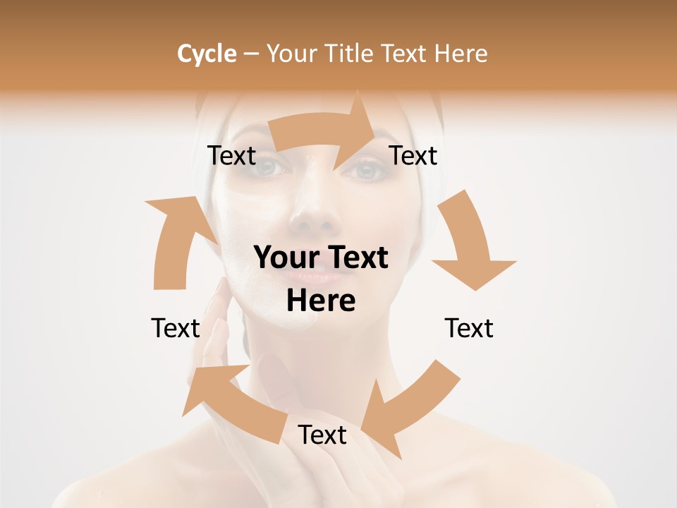 Creams Purity Woman PowerPoint Template