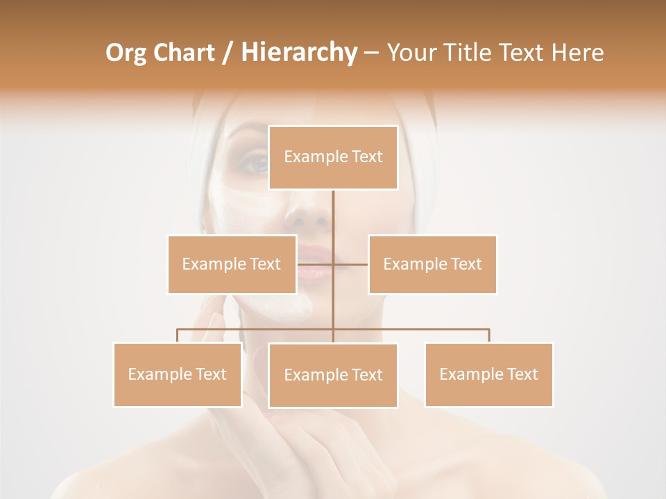 Creams Purity Woman PowerPoint Template