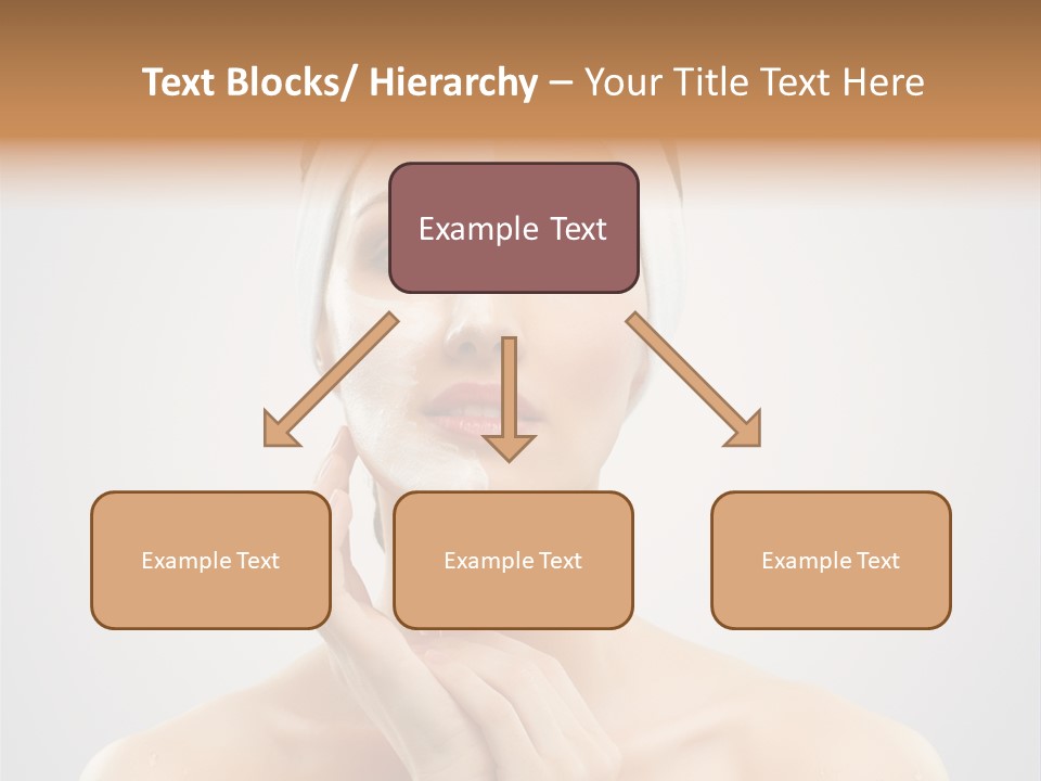 Creams Purity Woman PowerPoint Template