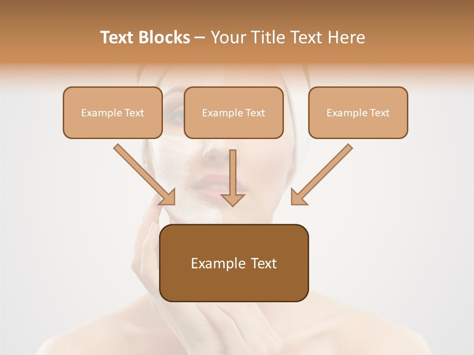 Creams Purity Woman PowerPoint Template