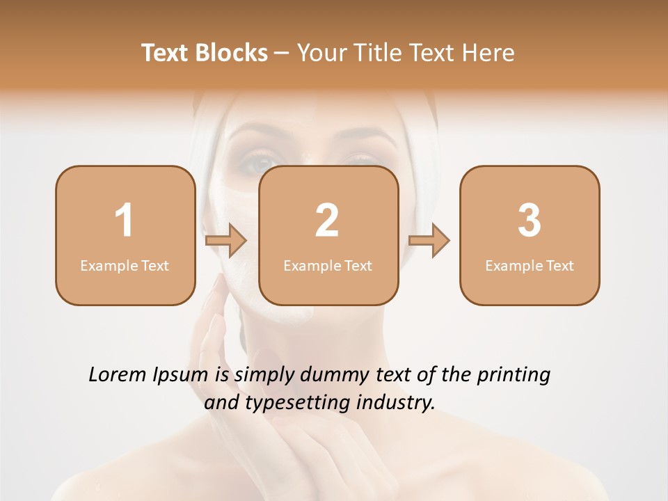 Creams Purity Woman PowerPoint Template