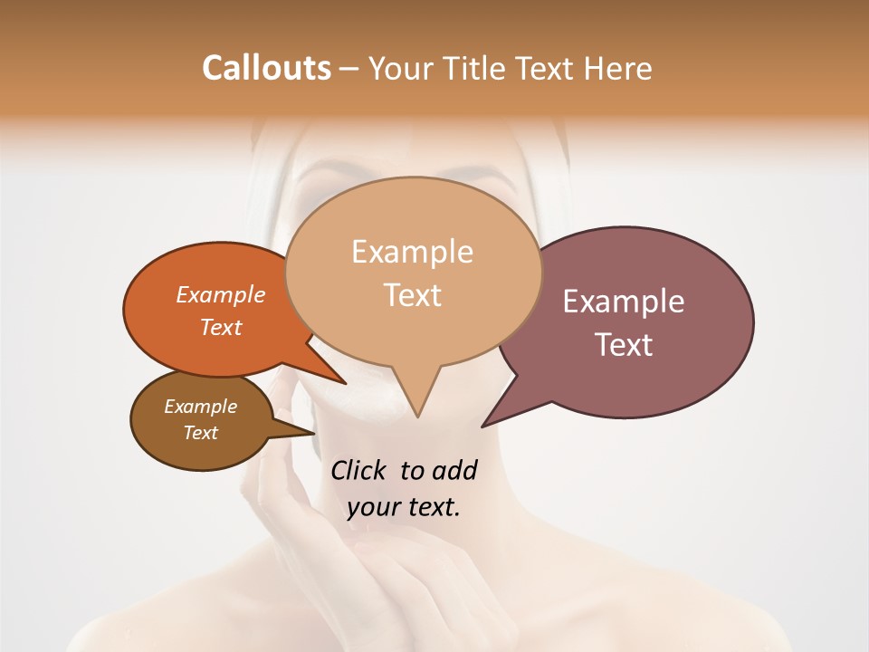 Creams Purity Woman PowerPoint Template