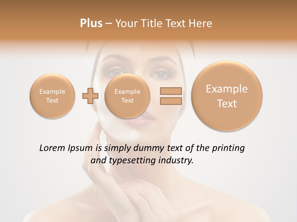 Creams Purity Woman PowerPoint Template