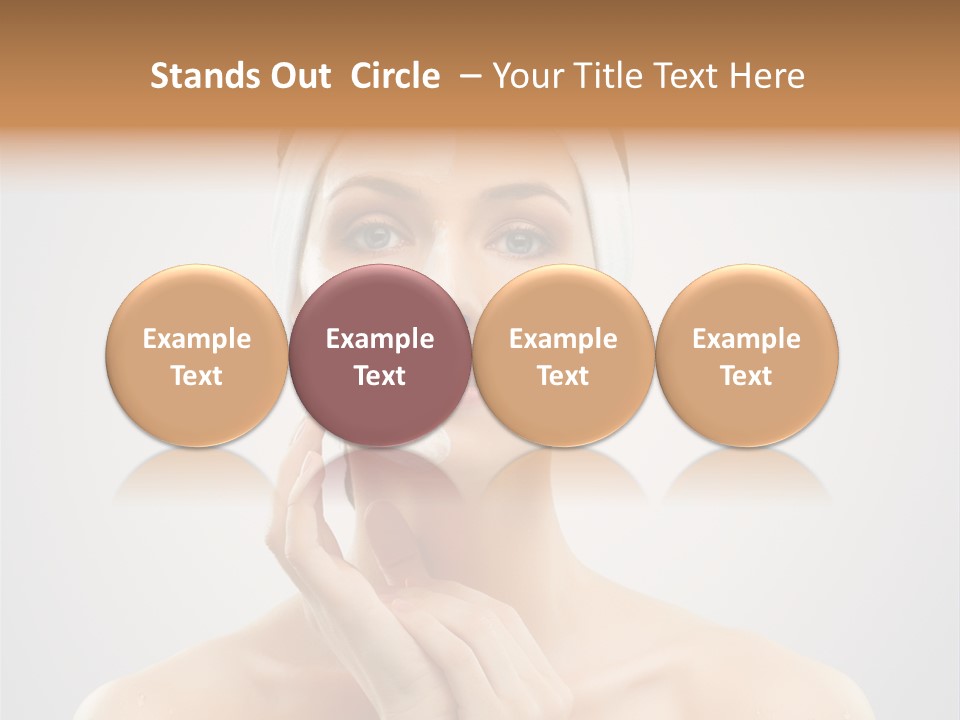Creams Purity Woman PowerPoint Template