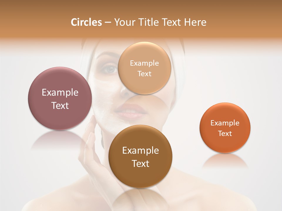 Creams Purity Woman PowerPoint Template