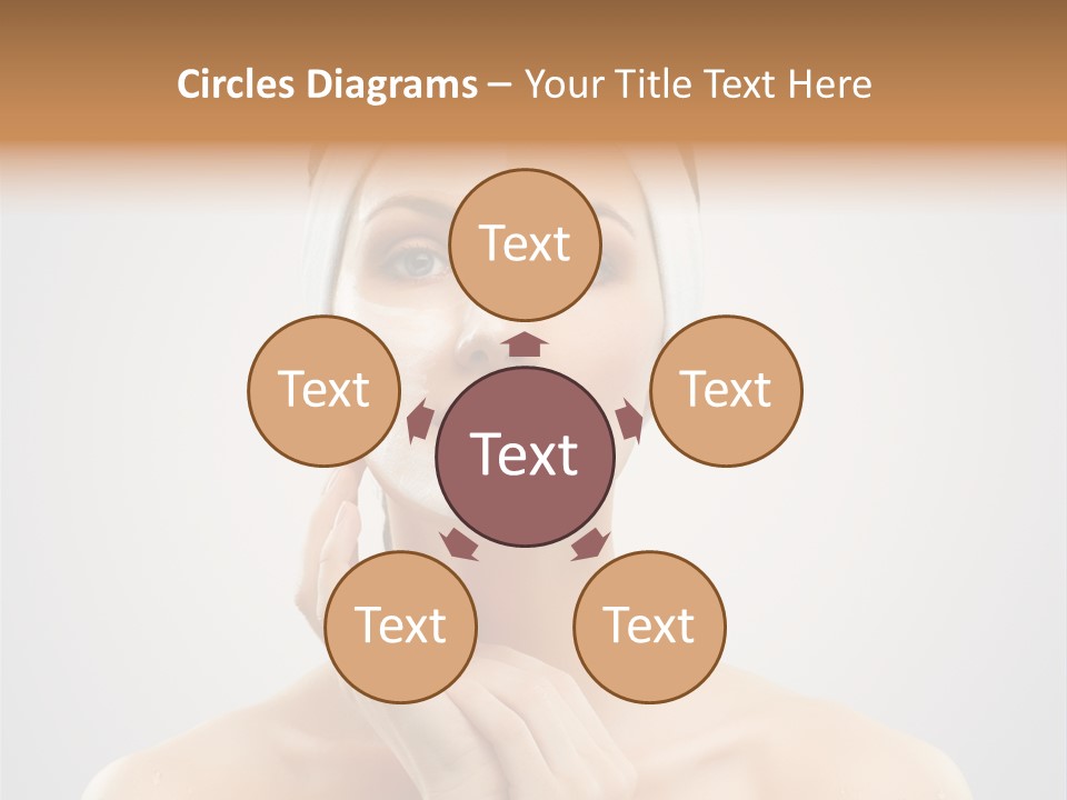 Creams Purity Woman PowerPoint Template