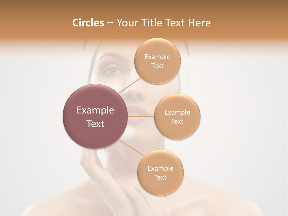 Creams Purity Woman PowerPoint Template