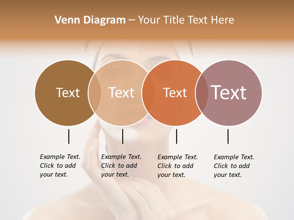 Creams Purity Woman PowerPoint Template