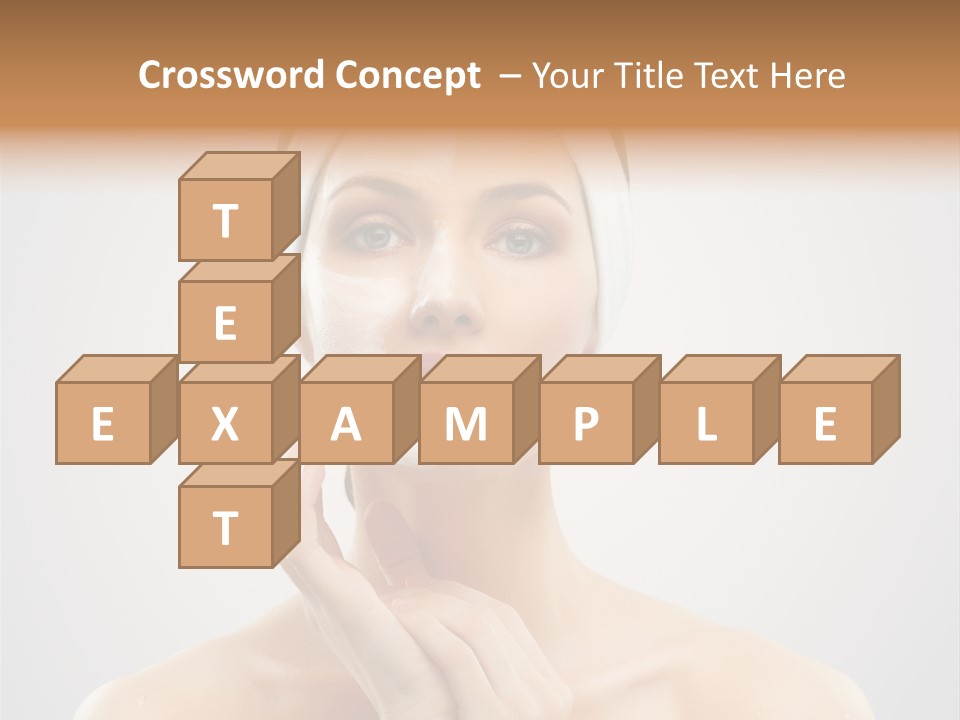 Creams Purity Woman PowerPoint Template