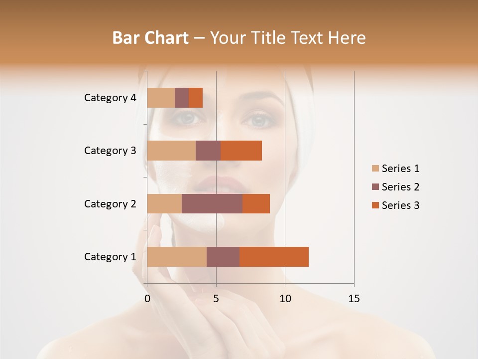 Creams Purity Woman PowerPoint Template