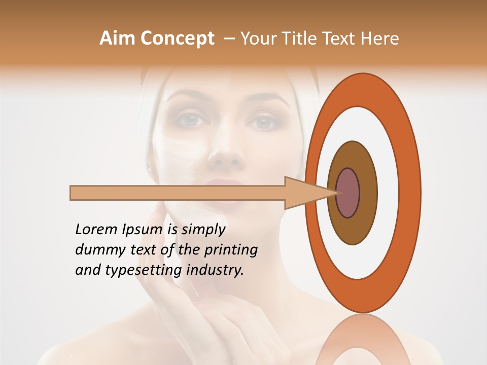Creams Purity Woman PowerPoint Template