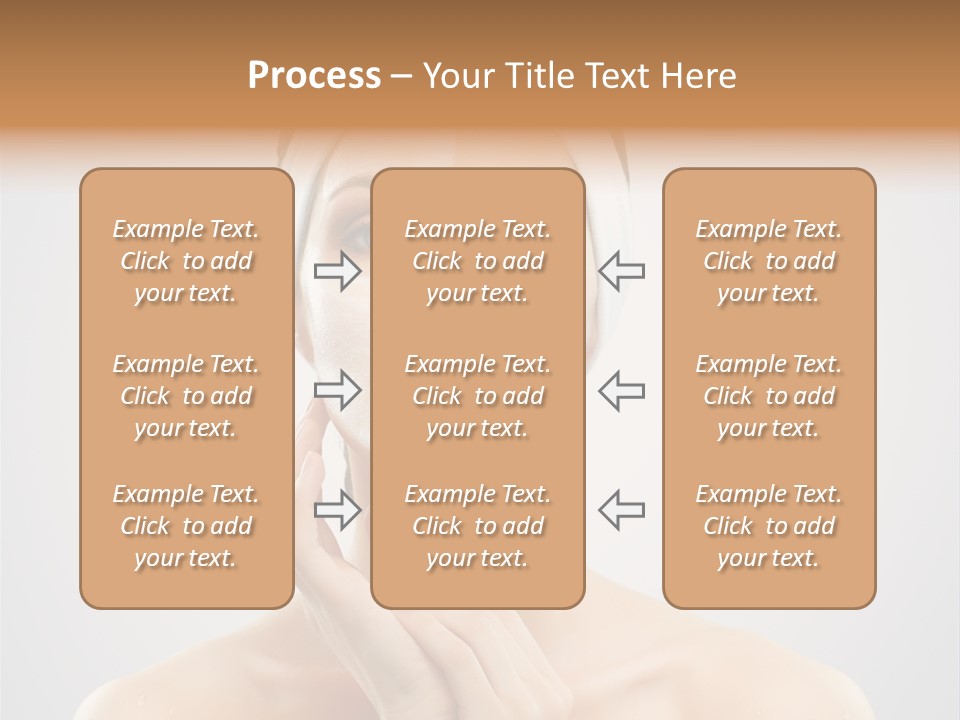 Creams Purity Woman PowerPoint Template