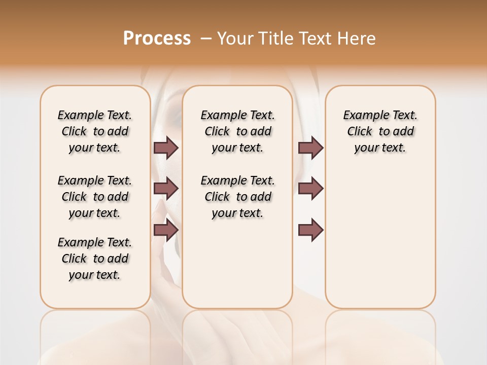 Creams Purity Woman PowerPoint Template