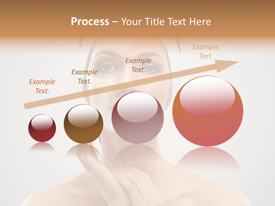 Creams Purity Woman PowerPoint Template