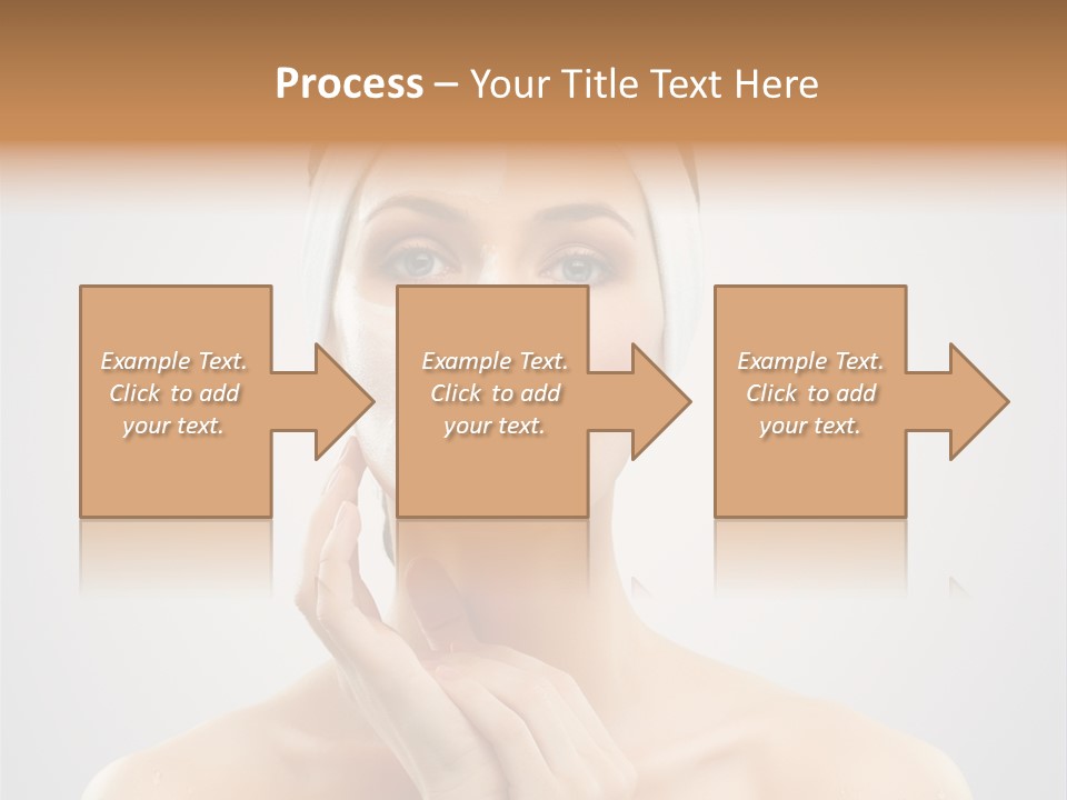 Creams Purity Woman PowerPoint Template