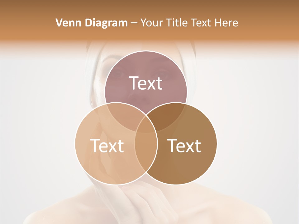Creams Purity Woman PowerPoint Template