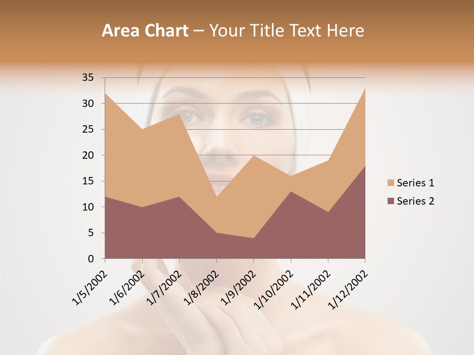 Creams Purity Woman PowerPoint Template