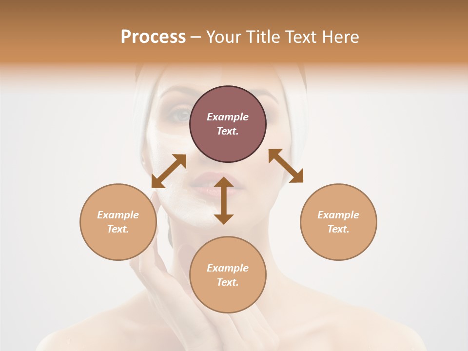 Creams Purity Woman PowerPoint Template