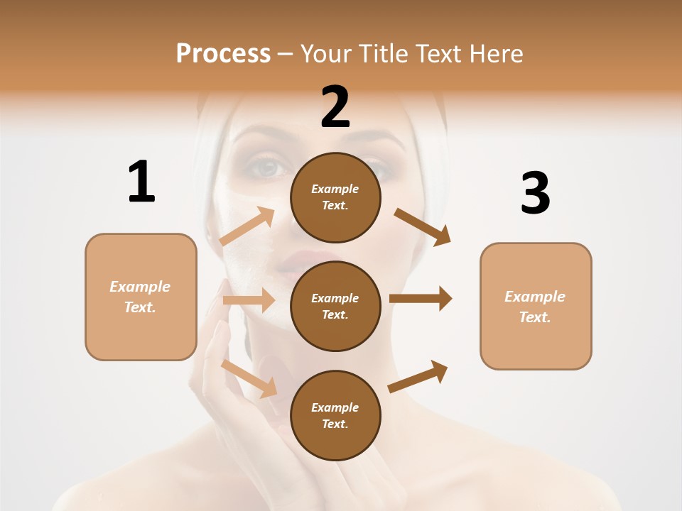 Creams Purity Woman PowerPoint Template