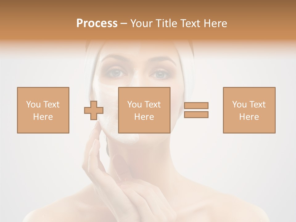 Creams Purity Woman PowerPoint Template