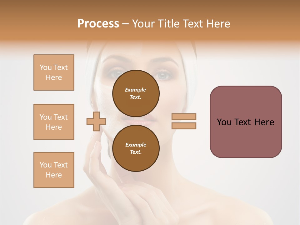 Creams Purity Woman PowerPoint Template