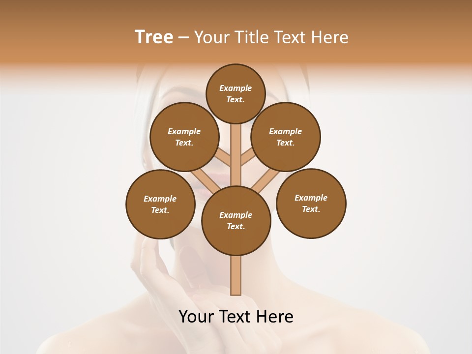 Creams Purity Woman PowerPoint Template