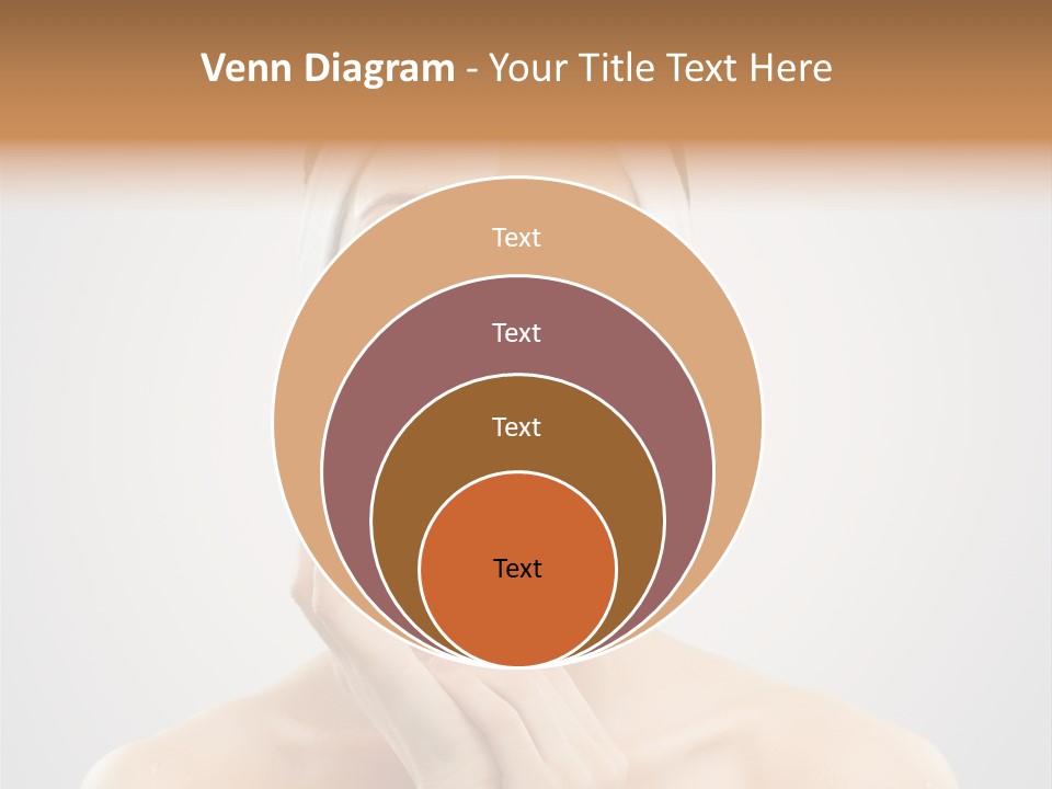 Creams Purity Woman PowerPoint Template