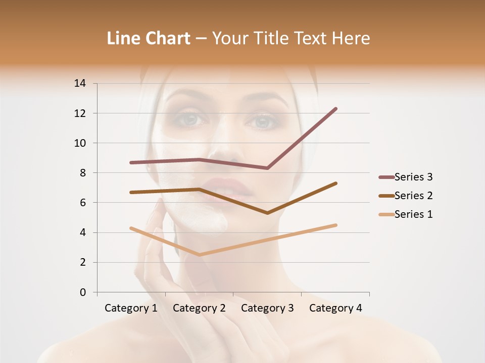 Creams Purity Woman PowerPoint Template