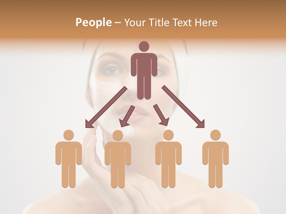 Creams Purity Woman PowerPoint Template