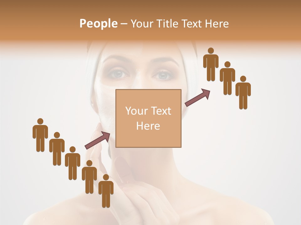 Creams Purity Woman PowerPoint Template