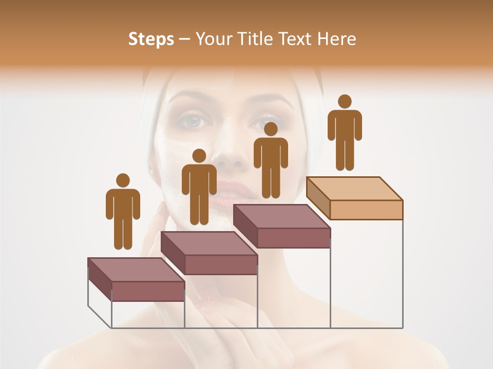 Creams Purity Woman PowerPoint Template