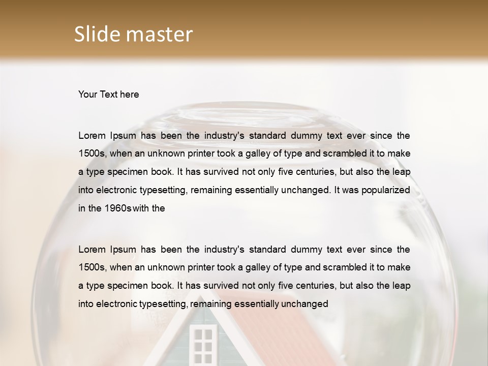 House Glass Symbolic PowerPoint Template