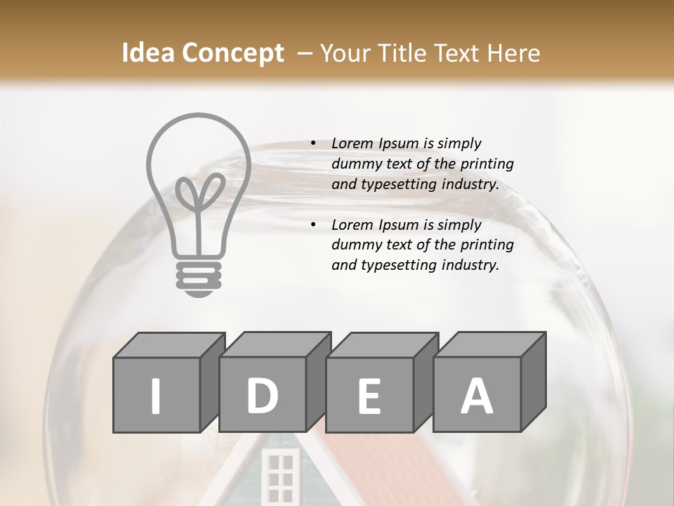 House Glass Symbolic PowerPoint Template