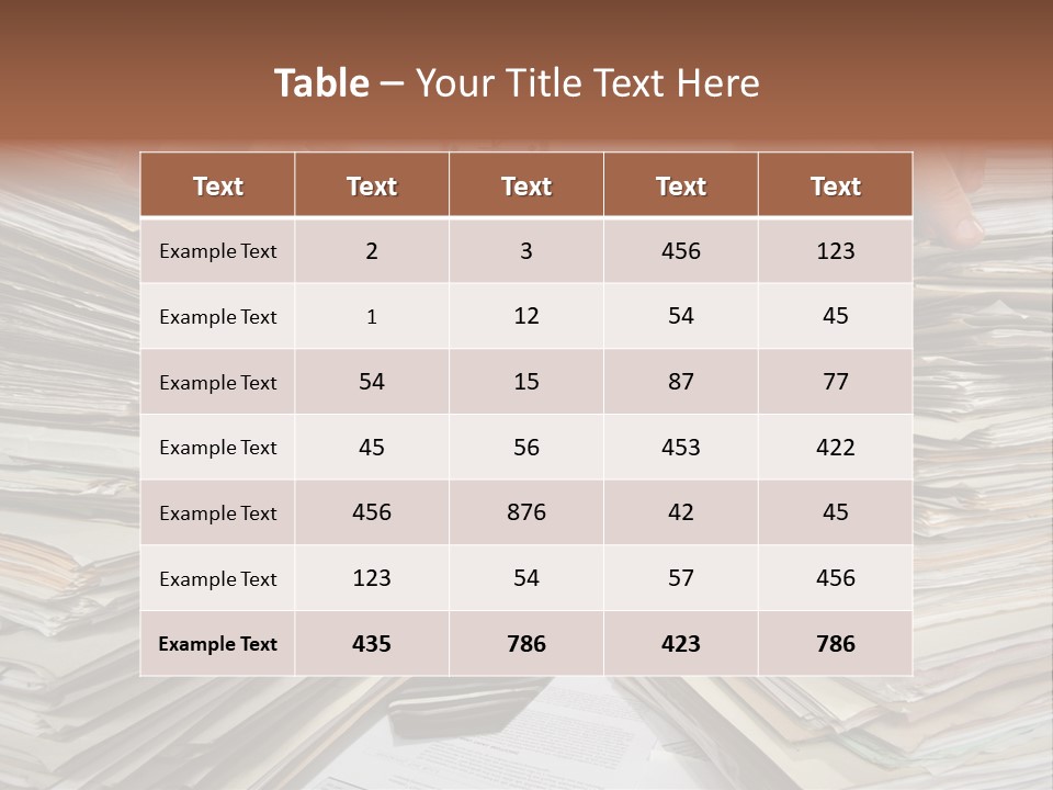 Paperwork  Documents PowerPoint Template