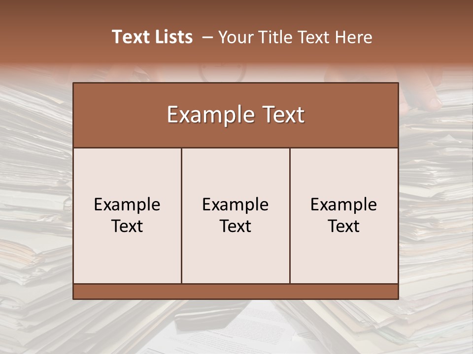 Paperwork  Documents PowerPoint Template